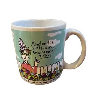 Vintage 90's American Greeting Maxine "When God Created the World" Cup
